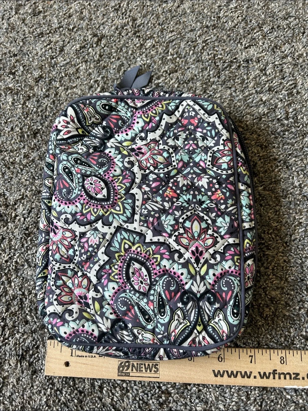 Vera Bradley Multi Paisley Quilted Cosmetic Case